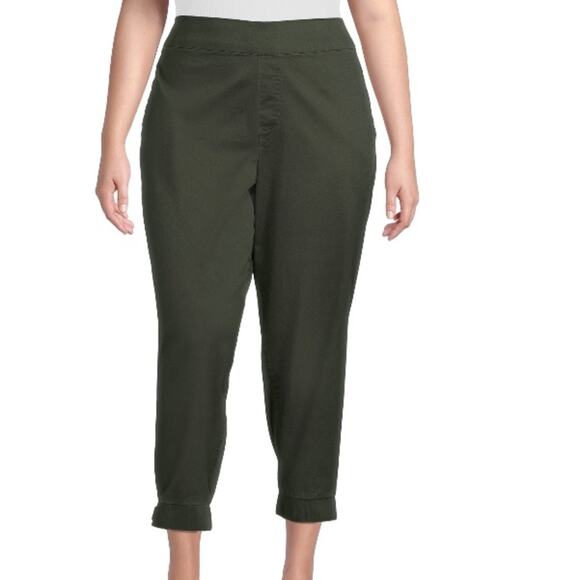 Terra & Sky Women's olive dusk Plus Size Pull-On Jogger Pants - Picture 5 of 9